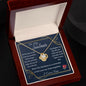 To My Soulmate Gift Necklace, Love Knot Necklace with Message Card for Her