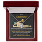 To My SoulMate Gift Necklace, Funny Message Card With Love Knot Necklace