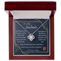 To My Soulmate Gift Necklace, Love Knot Necklace with Message Card for Her