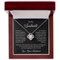 To My Soulmate Gift Necklace, Love Knot Pendant Necklace with Heartfelt Message Card