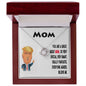 To Mom Gift Necklace, Funny Message Card with Necklace to Mom from Son, Daughter, Mom Birthday, Gift from Children