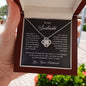 To My Soulmate Gift Necklace, Love Knot Pendant Necklace with Heartfelt Message Card