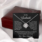 To My Soulmate Gift Necklace, Love Knot Pendant Necklace with Heartfelt Message Card