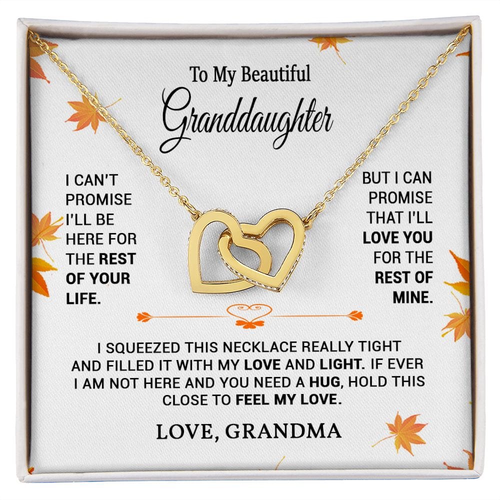 Granddaughter Interlocking Hearts Necklace / To My Granddaughter from Grandma gift Necklace