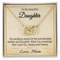 To My Beautiful Daughter Interlocking Hearts Necklace / Gift Necklace to Daughter from Mom