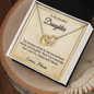 To My Beautiful Daughter Interlocking Hearts Necklace / Gift Necklace to Daughter from Mom