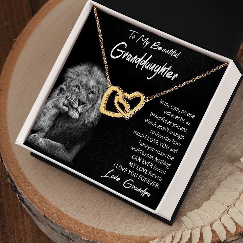 To My Granddaughter from Grandpa Gift Necklace