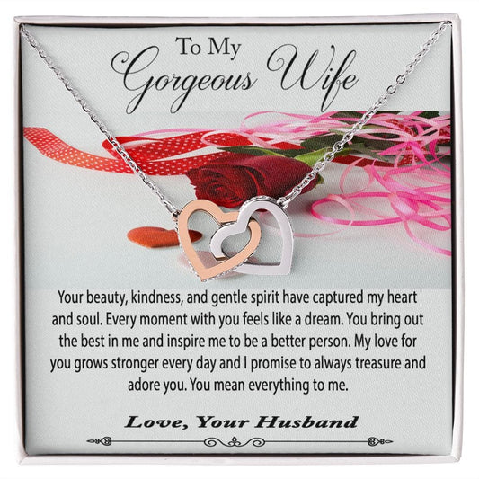 To My Gorgeous Wife Necklace - Get Yours Today and Have it Delivered By Christmas with Expedited Shipping