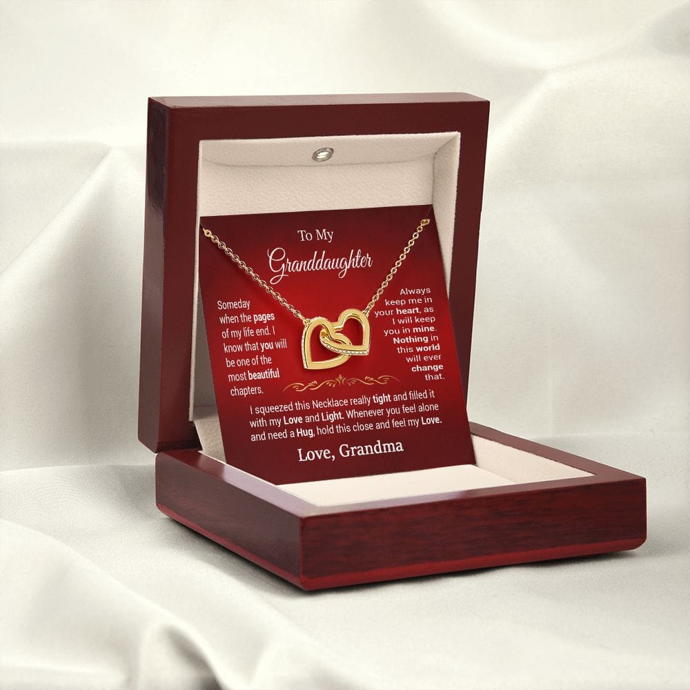 Granddaughter Interlocking Hearts Necklace from Granddma / To My Granddaughter Gift Necklace