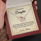 To My Beautiful Daughter Interlocking Hearts Necklace / Gift Necklace to Daughter from Mom