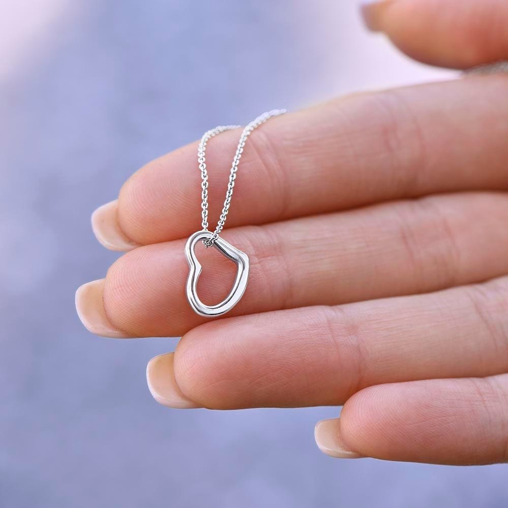 Sterling Silver Heart Necklace for Granddaughter | To Our Beautiful Granddaughter | Delicate Heart Necklace | Granddaughter Present