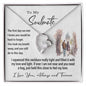 To My Soulmate Gift Necklace with Message Card, Forever Love Heart Pendant Necklace