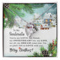 To My Soulmate Gift Necklace / Christmas Themed Message Card and Necklace