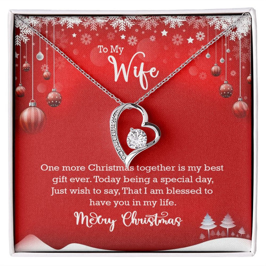 To My Wife Gift Necklace / Christmas Themed Gift Necklace for Wife