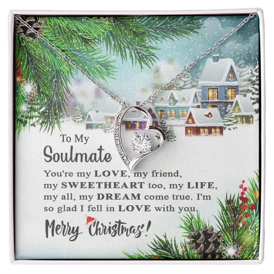 To My Soulmate Gift Necklace for Christmas Present