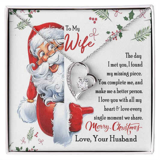 To My Wife Christmas Gift Necklace / Forever Love Necklace for Wife