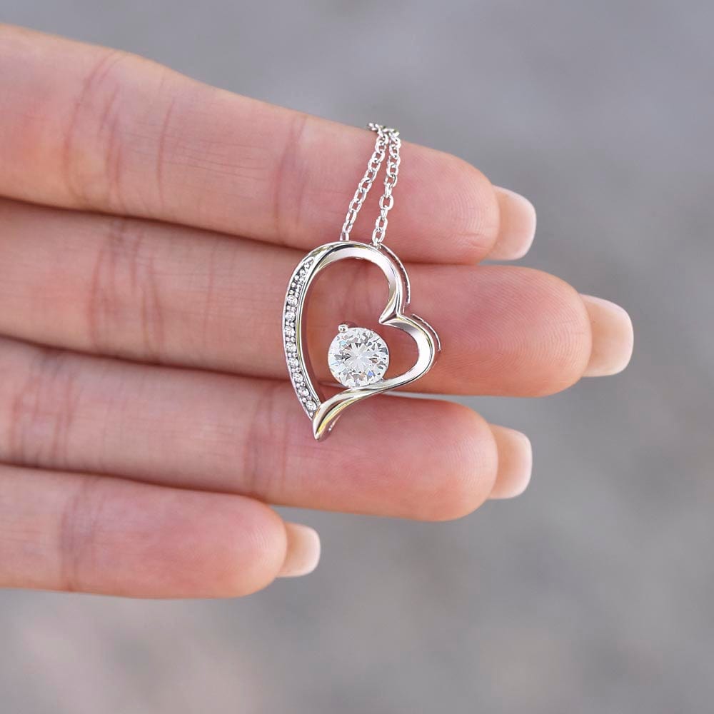 To My Granddaughter Gift Necklace with Message Card from Grandpa, Forever Love Pendant Necklace gift from Grandpa