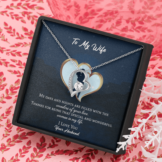 To My Wife Gift Necklace, Forever Love Gift Necklace for Her, Valentine's Day gift for Wife, Anniversary Gifts for Her