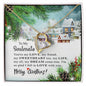 To My Soulmate Gift Necklace / Christmas Themed Message Card and Necklace