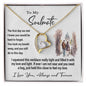 To My Soulmate Gift Necklace with Message Card, Forever Love Heart Pendant Necklace