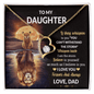 To My Daughter Gift Necklace From Dad, Daughter Birthday Gift from Dad, Message Card Necklace for Daughter, Forever Love Necklace for Her