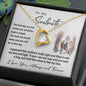 To My Soulmate Gift Necklace with Message Card, Forever Love Heart Pendant Necklace