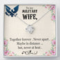 Military wife. Love Knot Necklace / To Wife From Husband / 14k White Gold Over Stainless Steel Love Knot Necklace