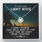 Army wife new Love Knot Necklace / To Wife From Husband / 14k White Gold Over Stainless Steel Love Knot Necklace
