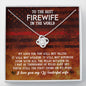 Firewife Independence day design-01 Love Knot Necklace / To Wife From Husband / 14k White Gold Over Stainless Steel Love Knot Necklace