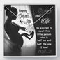Work -4 Love Knot Necklace / To Wife From Husband / 14k White Gold Over Stainless Steel Love Knot Necklace