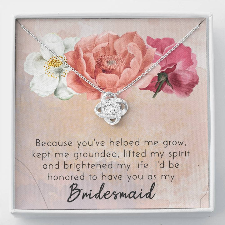 Bridesmaid Gifts / Love Knot Necklace Gift /  Love Knot Pendant / Bridesmaid Gift Necklace / Wedding Gifts For Bridesmaid