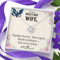 Military wife. Love Knot Necklace / To Wife From Husband / 14k White Gold Over Stainless Steel Love Knot Necklace