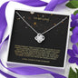 Love Knot Necklace / To My Fiancée Message Card Necklace / Gifts for Future Wife
