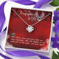 Firefighter wife Love Knot Necklace / To Wife From Husband / 14k White Gold Over Stainless Steel Love Knot Necklace