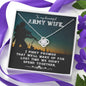 Army wife new Love Knot Necklace / To Wife From Husband / 14k White Gold Over Stainless Steel Love Knot Necklace