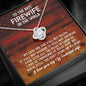 Firewife Independence day design-01 Love Knot Necklace / To Wife From Husband / 14k White Gold Over Stainless Steel Love Knot Necklace