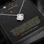 Love Knot Necklace / To My Fiancée Message Card Necklace / Gifts for Future Wife