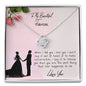 Love Knot Necklace / To My Fiancée Message Card Necklace / Gifts for Future Wife