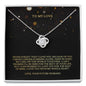 Love Knot Necklace / To My Fiancée Message Card Necklace / Gifts for Future Wife
