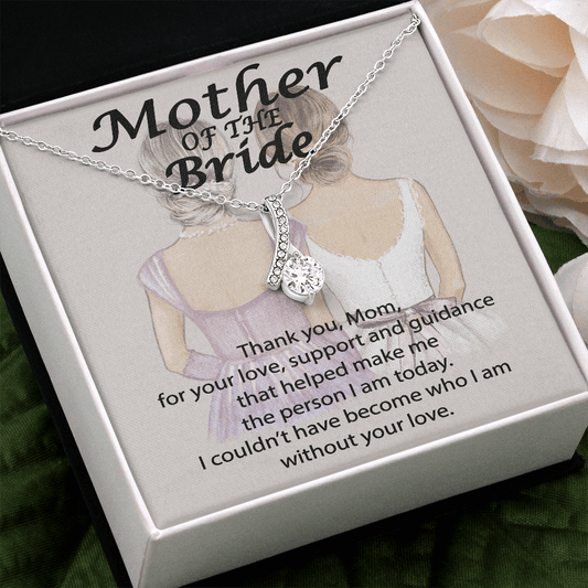 Mother Of The Bride Gift Necklace, Thank You Mom From Bride, Gift Necklace From Daughter