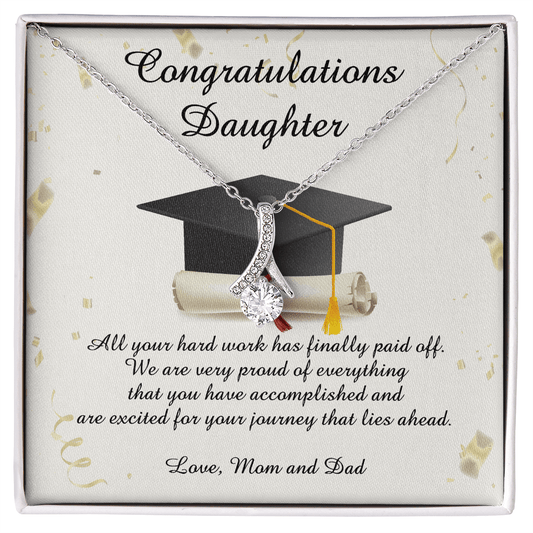 Class of 2023 Graduation Gift Necklace For Daughter, Graduation Gift from Mom and Dad, Daughter Gift for Graduation, Highschool Graduation, College Graduation