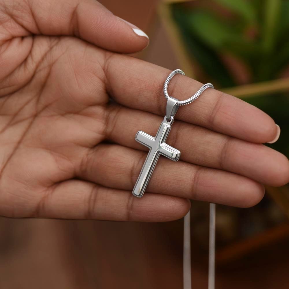 Easter Gift Necklace for Her, Stainless Steel Cross Necklace for Her