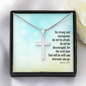 the Lord your god will be with you Artisan Crafted Cross Necklace with Message Card
