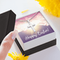 Happy Easter Artisan Crafted Cross Necklace with Message Card