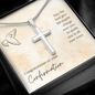 His Angels Charge Over You Artisan Crafted Cross Necklace with Message Card
