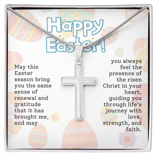 Easter Gift Necklace for Her, Stainless Steel Cross Necklace for Her