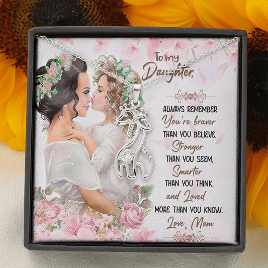 To My daughter Necklace from Mother, Mother Daughter Gifts, Birthday Gift for Daughter