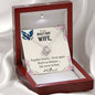 Military wife. Love Knot Necklace / To Wife From Husband / 14k White Gold Over Stainless Steel Love Knot Necklace