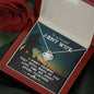 Army wife new Love Knot Necklace / To Wife From Husband / 14k White Gold Over Stainless Steel Love Knot Necklace