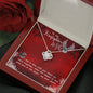 Firefighter wife Love Knot Necklace / To Wife From Husband / 14k White Gold Over Stainless Steel Love Knot Necklace